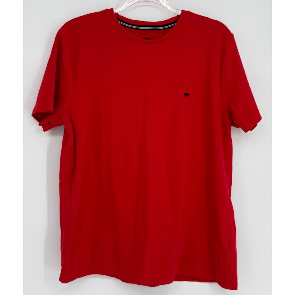 Fynch-Hatton Mens Supima Cotton Crewneck T-Shirt Red Short‎ Sleeve Sz XL